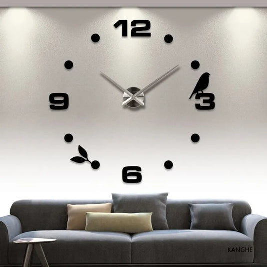 Kreative 2D Acryl Aufkleber - Wanduhr, DIY, Digitaluhr, Quarz.